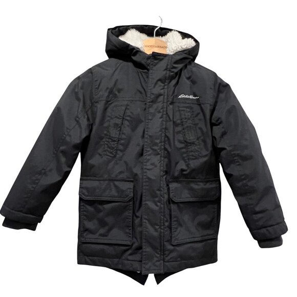 Eddie Bauer Kid's Down Parka, Black, XS 5/6 - Picture 1 of 10